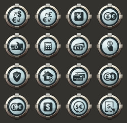 Wall Mural - Currency exchange icons set