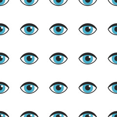 Wall Mural - blue eyes seamless pattern