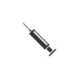 © Halyna - Syringe. Black Icon Flat on white background