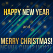© vectorjazz - Postcard with snowflakes  and stylish inscription, for  Happy New Year celebration