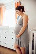 Pregnant Woman Holds Belly
