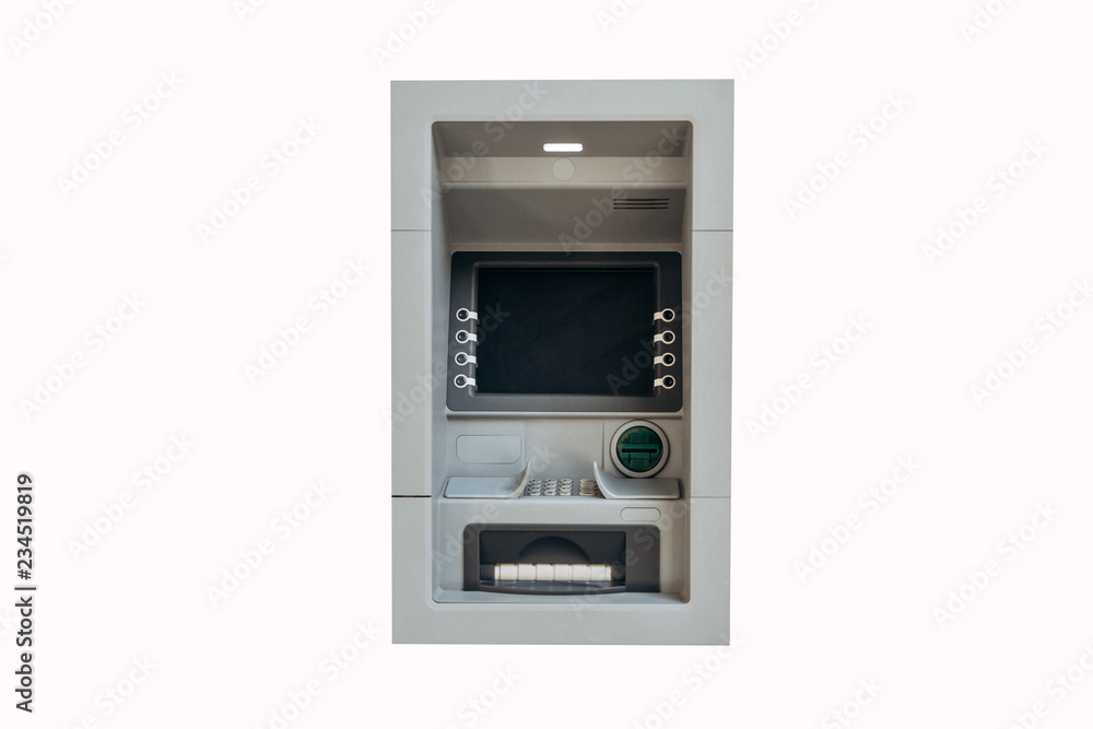 Modern street ATM machine for withdrawal of money and other financial ...