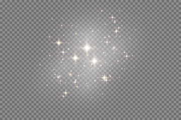 Poster - Glow light effect. Vector illustration. Christmas flash. dust
