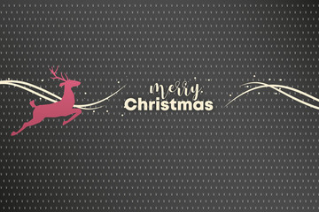 Sticker - Merry Christmas -  dunkles Muster