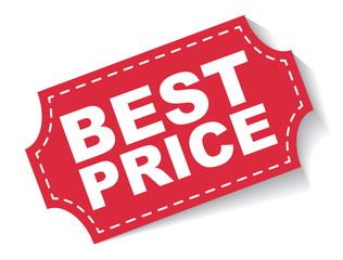 red vector banner best price