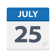 july 25 - calendar icon