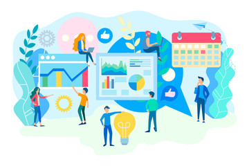 Wall Mural - the work of web designers and marketers in the office