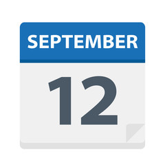 Wall Mural - September 12 - Calendar Icon