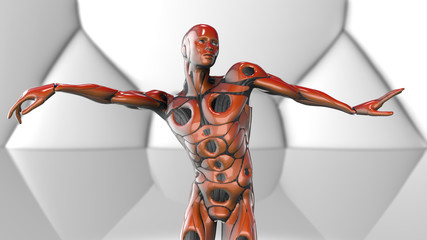 Wall Mural - ai artificial intelligence robots dancing simulation of deep learning