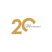 20 Year Anniversary Vector Template Design Illustration