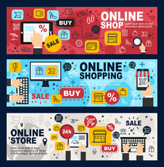 Aufkleber - Online shop, e-commerce, web store and retail