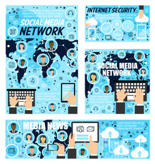 Poster - Social network, media news, internet security
