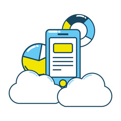 technology web cloud cartoon