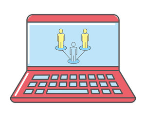 technology laptop cartoon