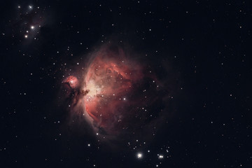 the orion nebula photographed from wachenheim in germany.