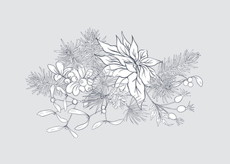  Christmas decoration, a wreath made of fir branches