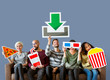 © Rawpixel.com - Group of diverse friends and movie download concept