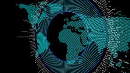 Aufkleber - Global communication network concept.