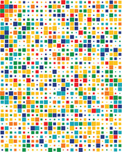 Pattern With Colorful Squares, Seamless Vector Background
