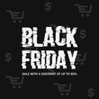 © Vector VA - black friday on dark background. shop now. vector