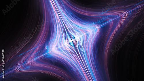 Colorful glowing time-space curvature abstract background Tableau sur Toile