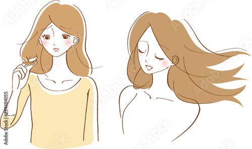 ヘアケア ダメージヘア 美髪 女性 イラスト セット Stock Vector Adobe Stock ヘアケア ダメージヘア 美髪 女性 イラスト セット Stock Vector Adobe Stock