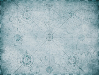 old blue nautical map background