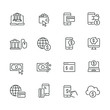 © Mykola - Online banking related icons: thin vector icon set, black and white kit