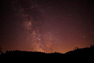 Astrophotography with a very amazing night sky and the milky way