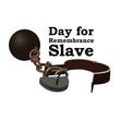 Concept on Day for the abolition of Slavery. Image of open shackles, vector illustration