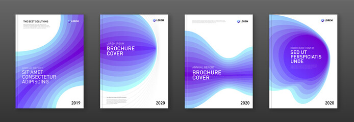 Wall Mural - Corporate brochure cover design templates set for business