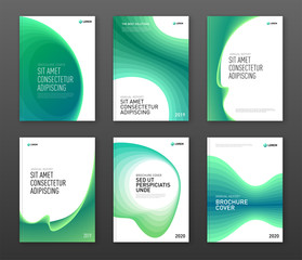 Wall Mural - Annual report cover design templates set for business