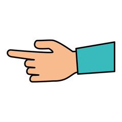 Sticker - hand human index isolated icon