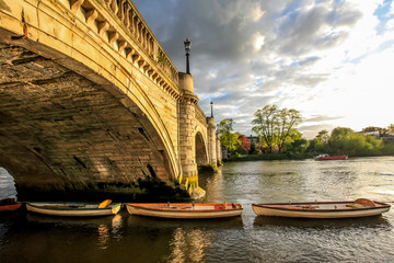 Poster - Richmond Bridge, Thames River, Richmond, London, UK