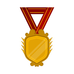 Isolated golden medal icon. Vector illustration design