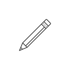 Wall Mural - Pencil Related Vector Line Icon