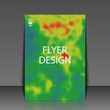 Colored heat map for temperature. Flyer template. Eps10 Vector illustration