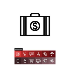 Wall Mural - Suitcase vector icon