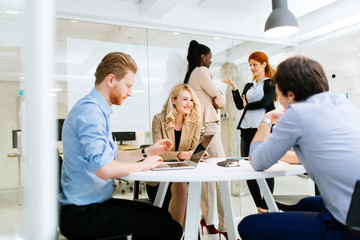 Business people meeting at  round table