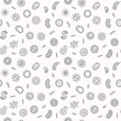 Seamless bacteria and microorganism pattern or background. Vector microbiology outline illustration