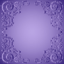 Purple Frame With Grape Elements