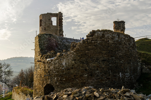 Plakat ruiny zamku 