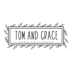 Poster - Hand drawn logo collection. Logo design with flowers and beautiful fonts. For designers, florists, Wedding Planner, photographers and other creative professions