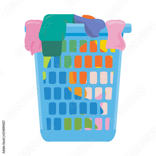 Laundry basket on white background vector illustration Buy this stock