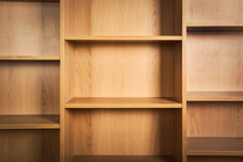 Empty Book Shelves