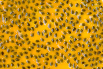 Wall Mural - Passion fruit juice close up texture for background