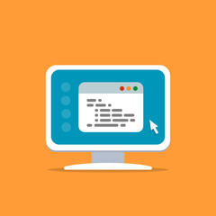 Source code on the computer screen. The programming process programs and sites.Testing of systems. Programming coding script java, php, html, css and other.