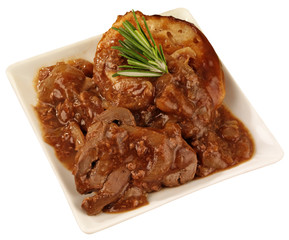 Poster - LIVER AND ONIONS WITH DUMPLING CUT OUT