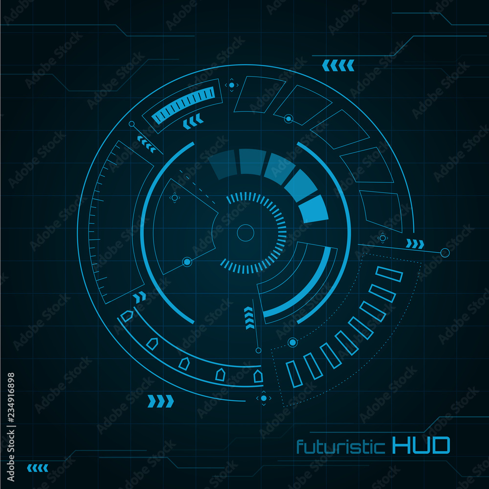 Sci fi futuristic user interface Stock Vector | Adobe Stock