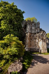 Poster - Medieval ruin of St Mary Abbey in York, Great Britain.